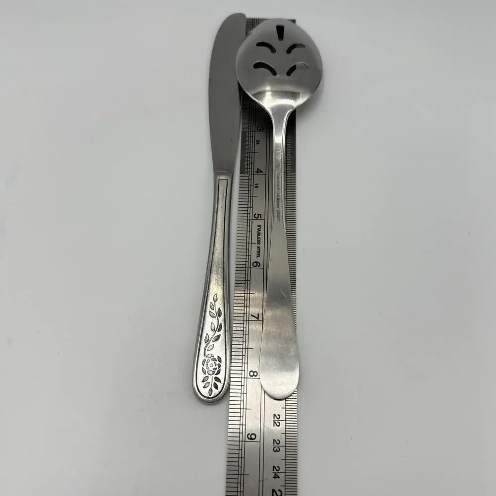 22 QTY Rogers Stanley Roberts Floral Mist Stainless Korea Silverware Flatware